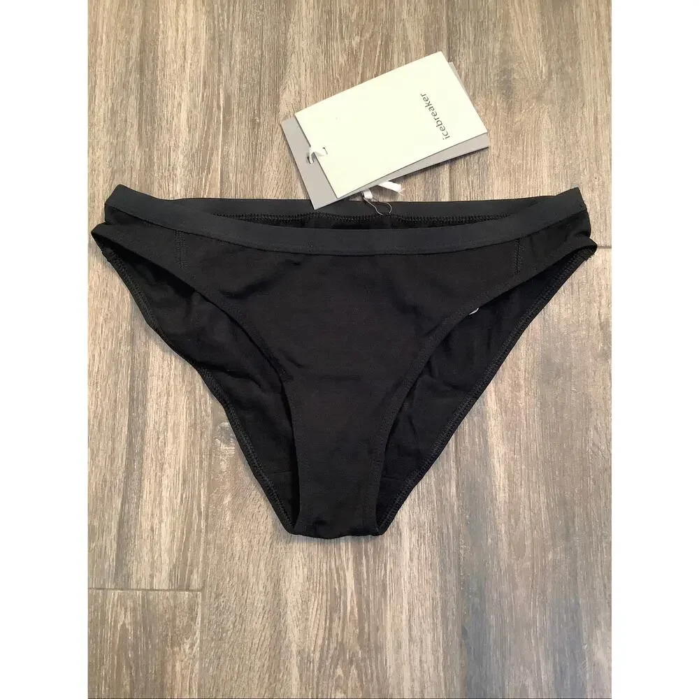Icebreaker Women's XS Black Merino Blend 150 Siren Bikini Panty C12-8